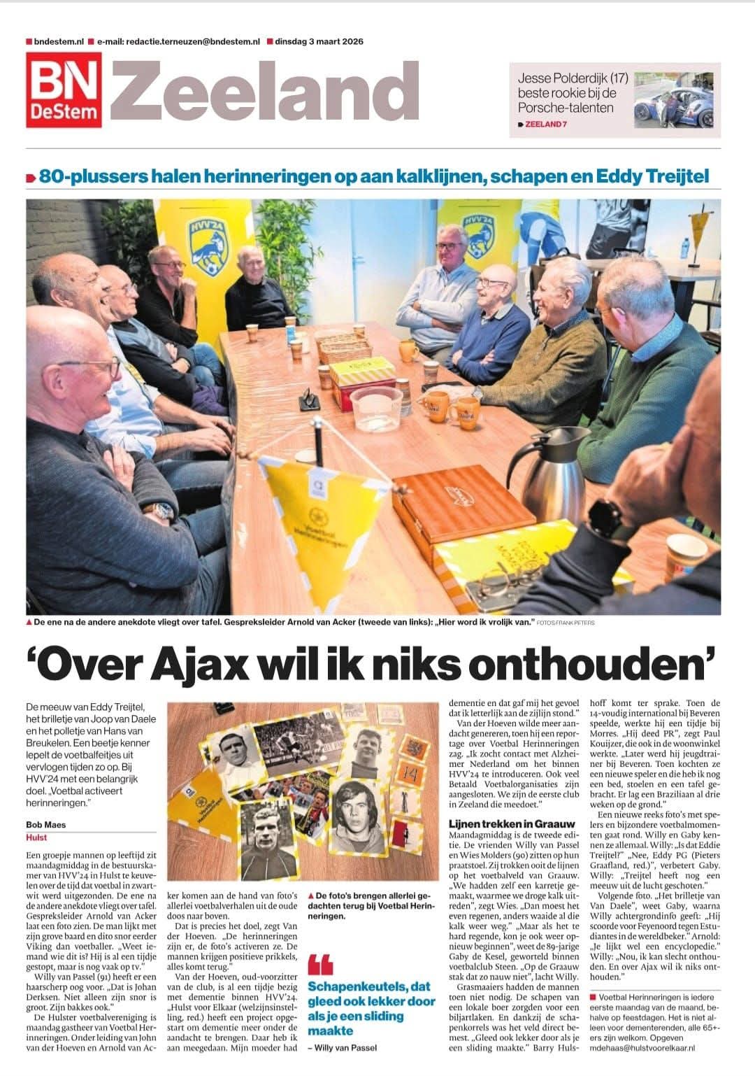 Voetbalherinneringen in de PZC